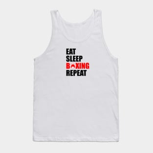 Eat sleep boxing repeat Tank Top